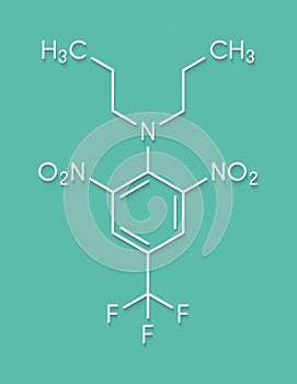 Trifluralin herbicide molecule photo