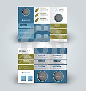 Trifold business brochure leaflet template photo