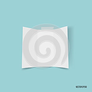 Trifold white template paper. Vector illustration