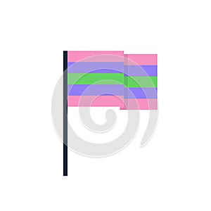 Trigender flag flat icon, vector illustration