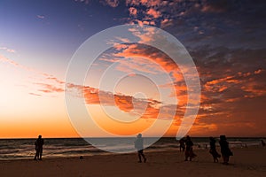 Trigg beach at sunset