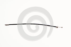 Trigger cable on a white background. photo equipment.