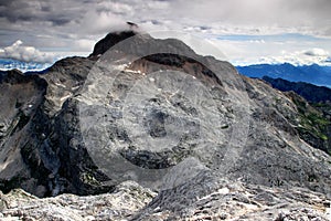 Triglav closeup, country high point, Julian Alps