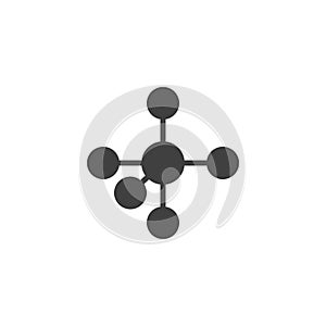 Trigonal bipyramidal structure vector icon