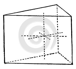 Trigonal Prism vintage illustration photo