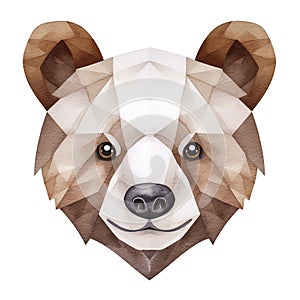 Trigonal tribal bear portrait