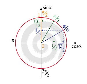 Trigonometric unit circle
