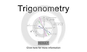 Trigonometry Algebra Equation Knowledge Learn Concept photo