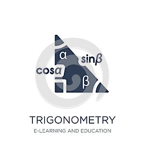 Trigonometry icon. Trendy flat vector Trigonometry icon on white