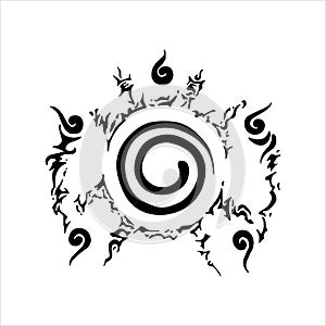 Trigrams seal from Naruto. All elements are isolated photo