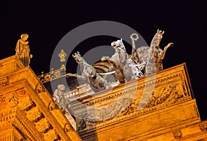 Trigs on National Theatre in Prague, Czech Republic