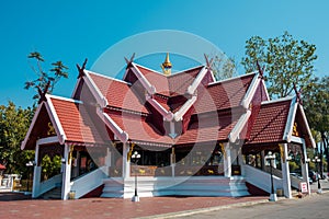 The Trilak Cemetery at Luang Phor Kasem Khemako statue that located in Lampang, Thailand.