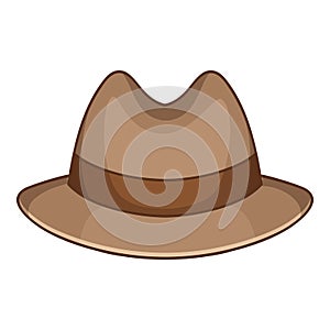 Trilby icon, cartoon style