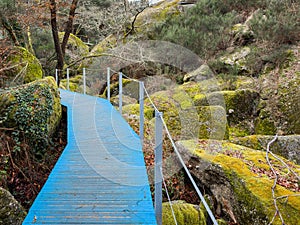 Trilho dos Gaios. Walkways along the Cavalos River in Tabua, Coimbra, Portugal