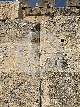 Trilithon, mrgalith stones at Jupiter Temple in Baalbeck photo