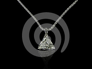 Trilliant diamond pendant