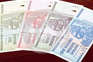 Trillion Zimbabwean dollars a background