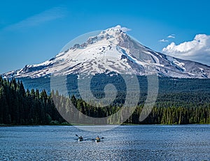 Trillium Lake and Mt Hood on a Summer`s Day