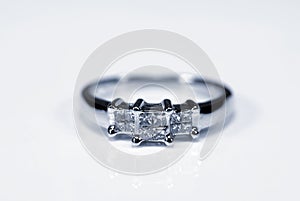 Trilogy diamond white gold ring