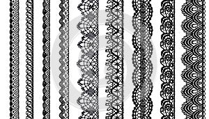 Trim Lace Ribbon for Decorating .Jacquard Mesh Lace Fabric.Vector seamless pattern.