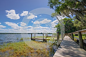 Trimble Park boat docks in Mount Dora, Florida