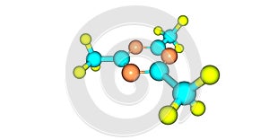 2,4,6-Trimethyl-1,3,5-triazine molecular structure isolated on white