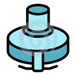 Trimmer head icon vector flat