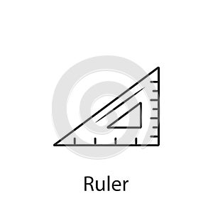 Tringle ruler icon. Simple element illustration. Tringle ruler symbol design from Construction collection set. Can be used in web
