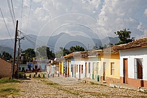 Colorful traditional houses in the colonial town of Trinidad in Cuba, a UNESCO World Heritage site