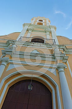 Trinidad, Cuba. View of Cathedral from down