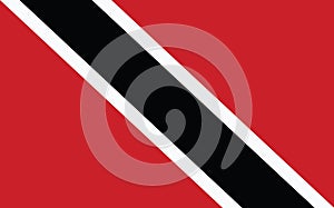 Trinidad and Tobago flag vector graphic. Rectangle Trinidadian and Tobagonian flag illustration. Trinidad and Tobago country flag photo