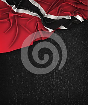 Trinidad and Tobago Flag Vintage on a Grunge Black Chalkboard