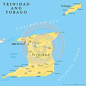 Trinidad and Tobago Political Map