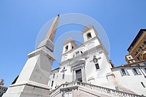 Trinita dei Monte church cathedral Rome Italy