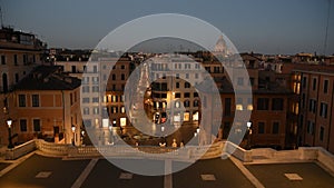 Trinita dei Monti church, spanish steps and Spain square