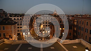 Trinita dei Monti church, spanish steps and Spain square