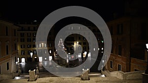 Trinita dei Monti church, spanish steps and Spain square