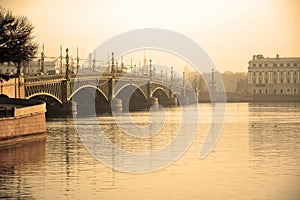 Trinity Bridge at Saint-Petersburg