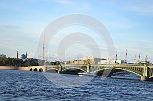 Trinity Bridge in St.Petersburg