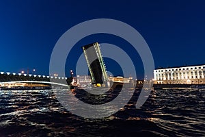 Trinity Bridge in St. Petersburg, Russia