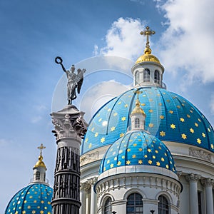 Trinity Cathedral and Column of Glory, St Petersburg, Russia