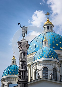 Trinity Cathedral and Column of Glory, St Petersburg, Russia