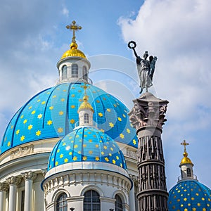 Trinity Cathedral and Column of Glory, St Petersburg, Russia