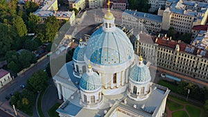 Trinity Cathedral, Saint Petersburg. Russia. View from above.