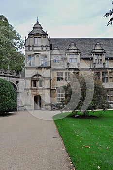 Trinity College Front Quad, view of building facade & lawn, Oxford, United Kingdom