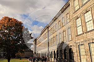 Trinity College in Dublin - Ireland elite educational university - Dublin tourism - Autumn shades