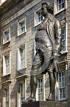 Trinity College. Statue of Edmund Burke. Dublin. Ireland