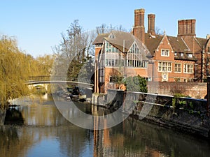 Trinity Hall, Cambridge University on River Cam