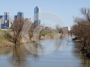 Trinity River`s Western Gateway Into Dallas