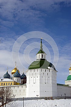 Trinity Sergius Lavra in Russia. Color photo.